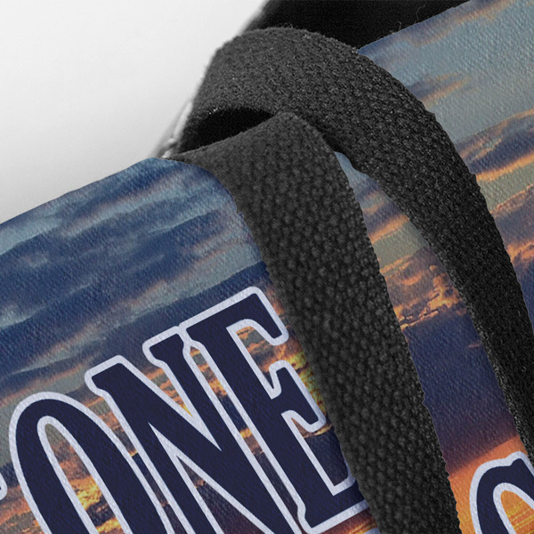 Gone Fishing Closeup of Tote w/Black Handles