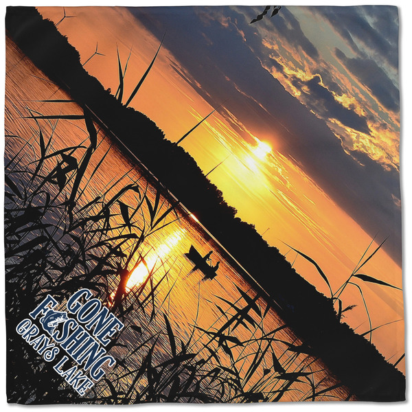 Gone Fishing Cloth Napkins - Personalized Dinner (Full Open)