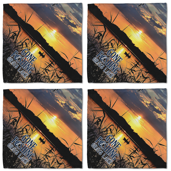 Gone Fishing Cloth Napkins - Personalized Lunch (APPROVAL) Set of 4