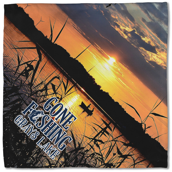 Gone Fishing Cloth Napkins - Personalized Lunch (Single Full Open)