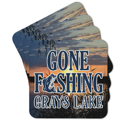 Gone Fishing Cork Coaster - Set of 4 (Personalized)