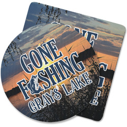 Gone Fishing Rubber Backed Coaster (Personalized)