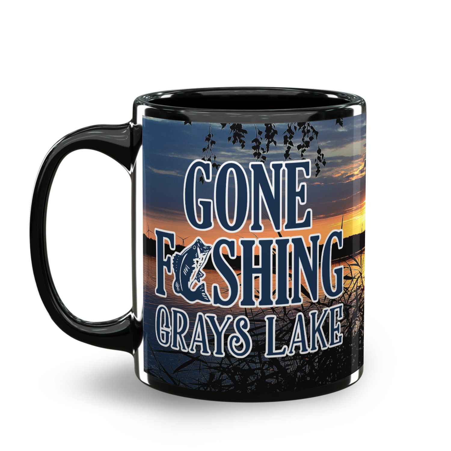 Custom Gone Fishing Coffee Mug (Personalized)