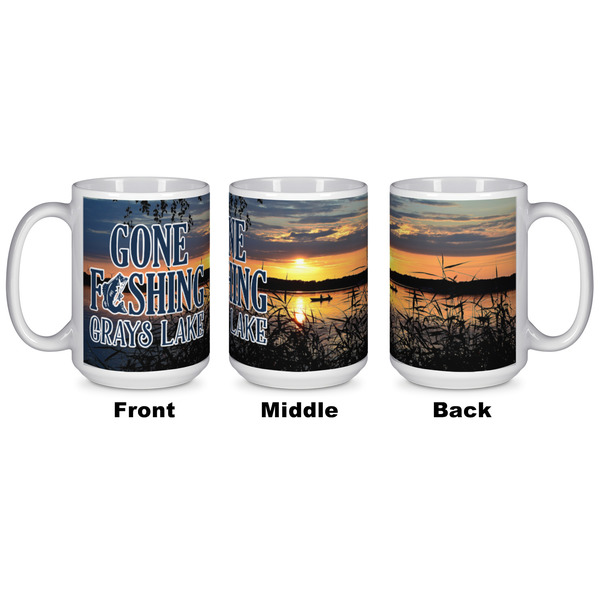 Gone Fishing Coffee Mug - 15 oz - White APPROVAL
