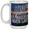 Gone Fishing 15 Oz Coffee Mug - White (Personalized)