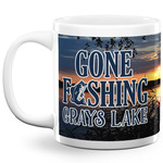 Gone Fishing 20 Oz Coffee Mug - White (Personalized)