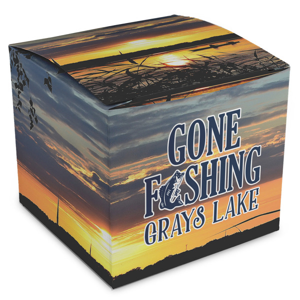 Custom Gone Fishing Cube Favor Gift Boxes (Personalized)