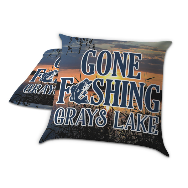 Gone Fishing Decorative Pillow Case - TWO