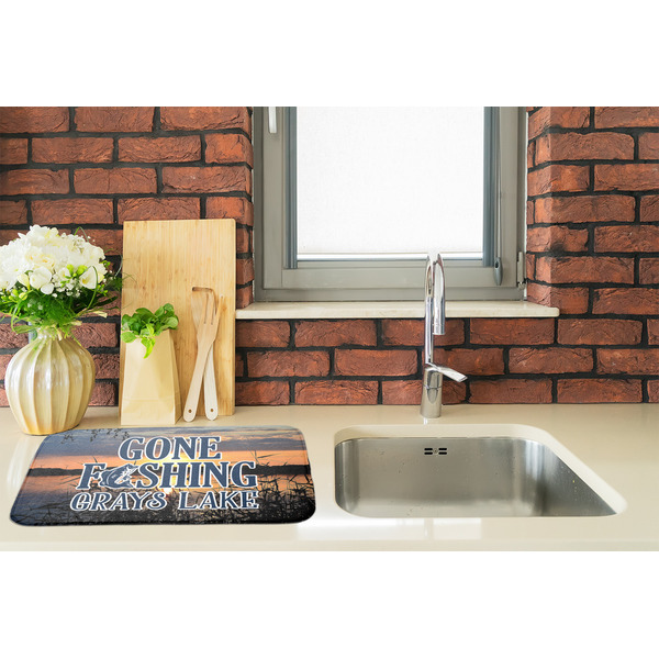 Gone Fishing Dish Drying Mat - LIFESTYLE 2
