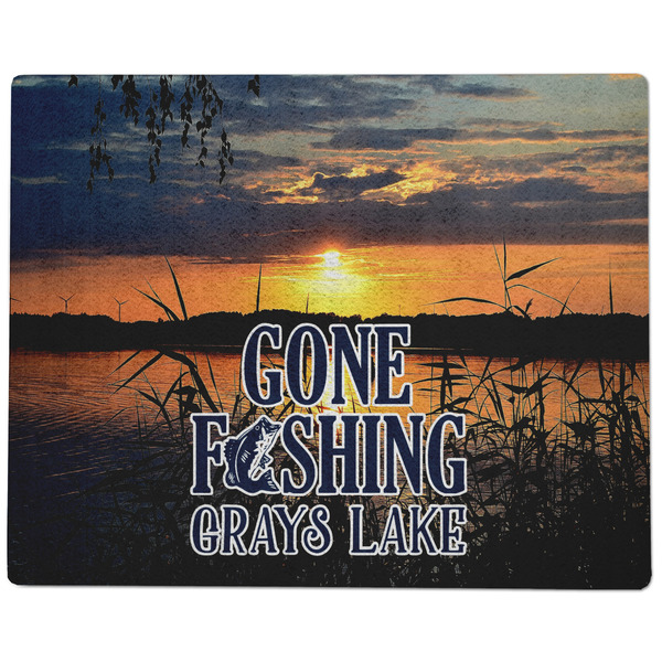 Gone Fishing Dog Food Mat - Large without Bowls