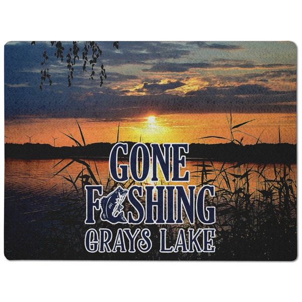 Gone Fishing Dog Food Mat - Medium without bowls