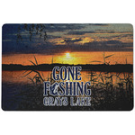 Gone Fishing Dog Food Mat w/ Name or Text