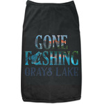 Gone Fishing Black Pet Shirt (Personalized)