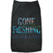 Gone Fishing Black Pet Shirt - L (Personalized)