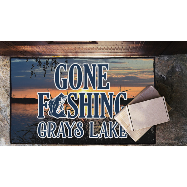 Gone Fishing Door Mat - LIFESTYLE (Lrg)