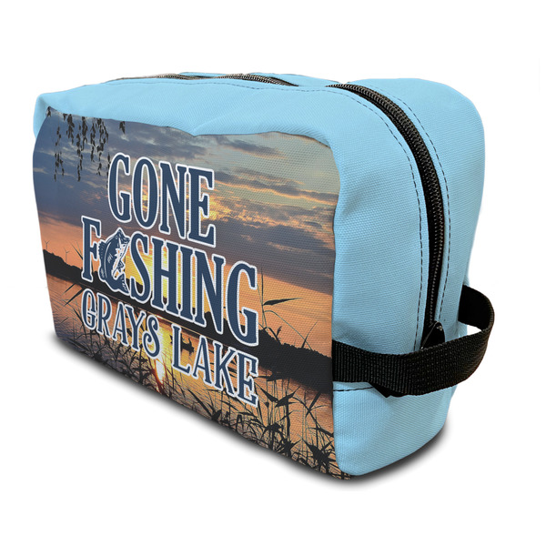 Custom Gone Fishing Toiletry Bag / Dopp Kit (Personalized)