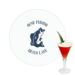 Gone Fishing Printed Drink Topper -  2.5" (Personalized)