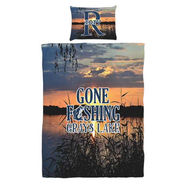 Gone Fishing Duvet Cover Set - Twin - Alt Approval