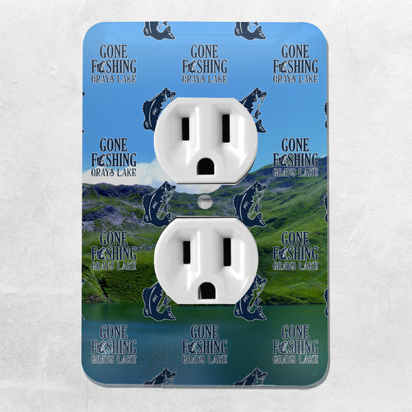 Gone Fishing Electric Outlet Plate - LIFESTYLE