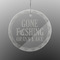 Gone Fishing Engraved Glass Ornament - Round (Personalized)