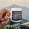 Gone Fishing Espresso Cup - 3oz LIFESTYLE (new hand)