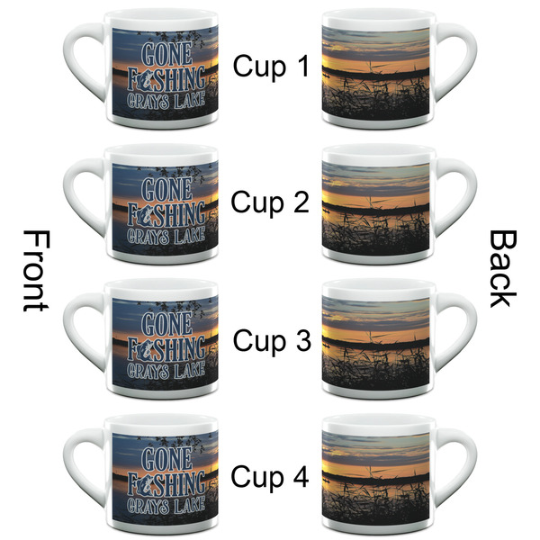 Gone Fishing Espresso Cup - 6oz (Double Shot Set of 4) APPROVAL