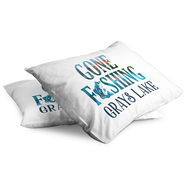 Gone Fishing Full Pillow Case - TWO (partial print)