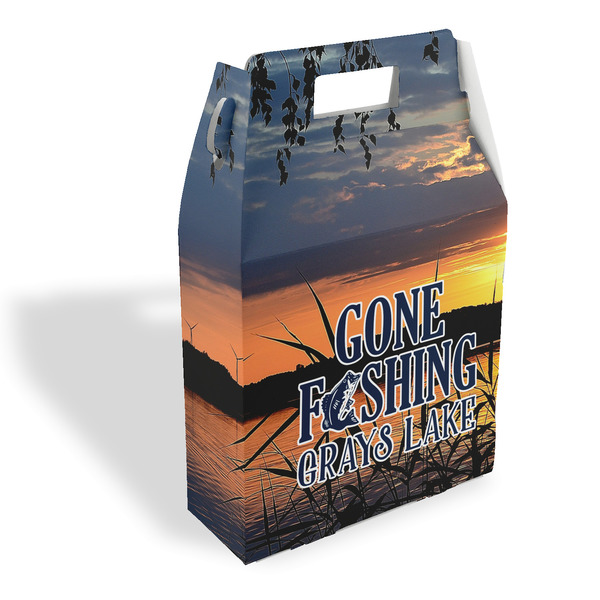Custom Gone Fishing Gable Favor Box (Personalized)