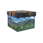 Gone Fishing Gift Box with Lid - Canvas Wrapped - Small (Personalized)