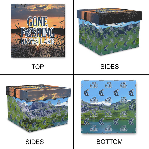 Gone Fishing Gift Boxes with Lid - Canvas Wrapped - XX-Large - Approval
