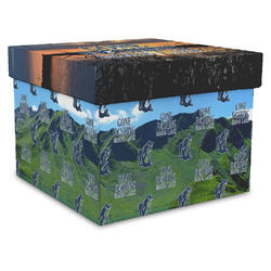 Gone Fishing Gift Box with Lid - Canvas Wrapped - XX-Large (Personalized)