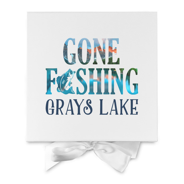 Gone Fishing Gift Boxes with Magnetic Lid - White - Approval