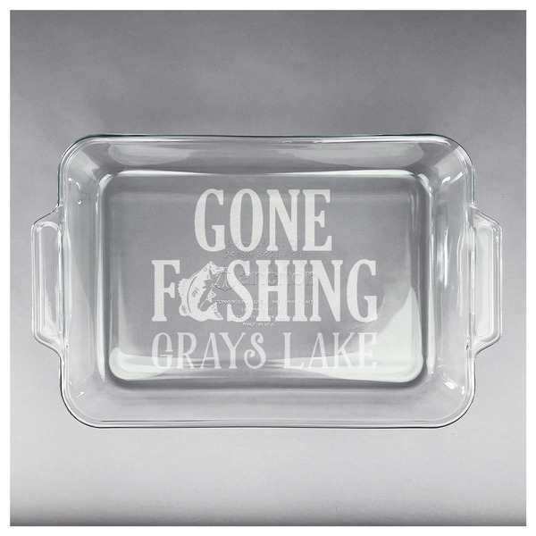 Gone Fishing Glass Baking Dish - APPROVAL (13x9)