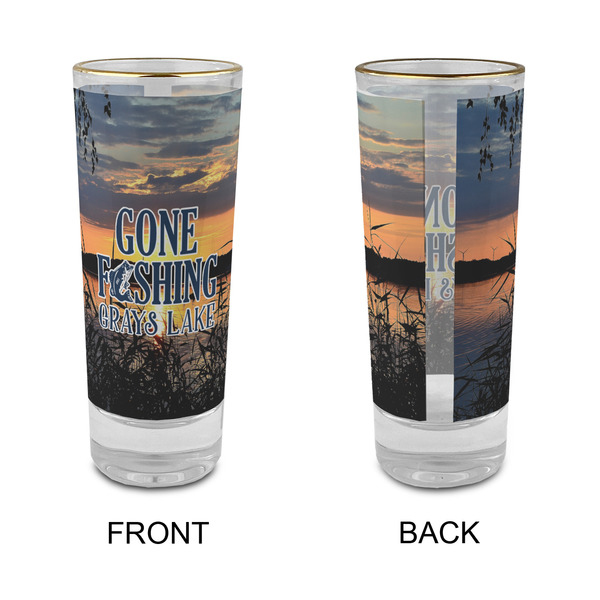 Gone Fishing Glass Shot Glass - 2 oz - Single - APPROVAL