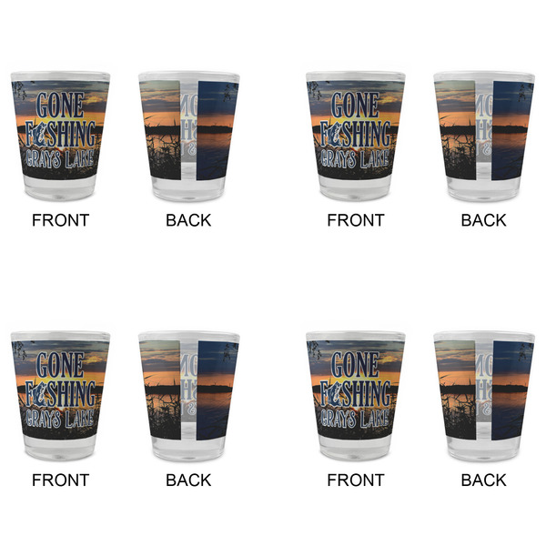 Gone Fishing Glass Shot Glass - Standard - Set of 4 - APPROVAL