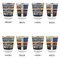 Gone Fishing Glass Shot Glass - with gold rim - Set of 4 - APPROVAL