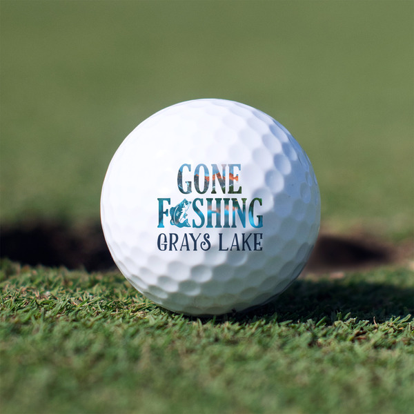 Custom Gone Fishing Golf Balls - Non-Branded - Set of 12 (Personalized)