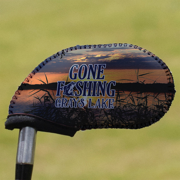 Custom Gone Fishing Golf Club Iron Cover (Personalized)