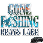 Gone Fishing Graphic Car Decal (Personalized)