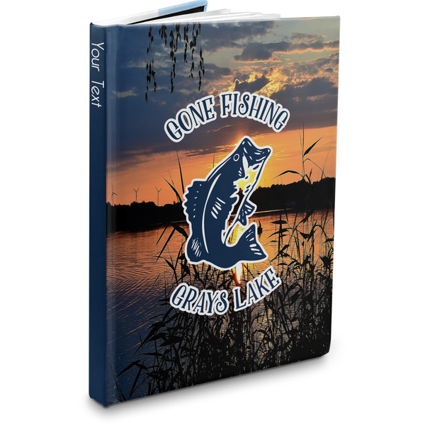 Custom Gone Fishing Hardbound Journal - 5.75" x 8" (Personalized)