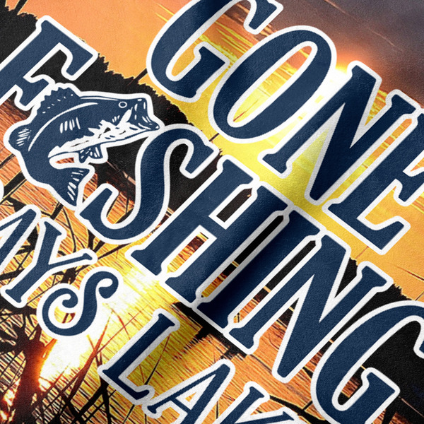 Gone Fishing Hooded Baby Towel- Detail Close Up