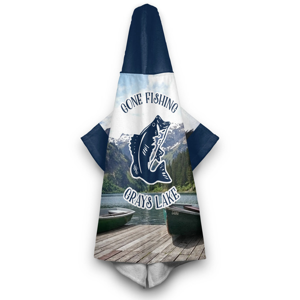 Gone Fishing Hooded Towel - Hanging