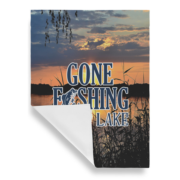 Gone Fishing House Flags - Single Sided - FRONT FOLDED