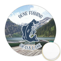 Gone Fishing Printed Cookie Topper - Round (Personalized)