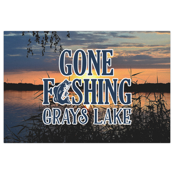 Gone Fishing Indoor / Outdoor Rug - 2'x3' - Front Flat