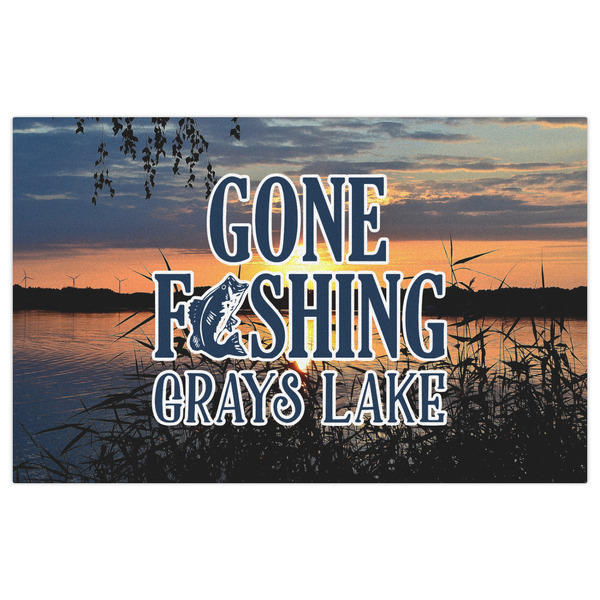 Gone Fishing Indoor / Outdoor Rug - 5'x8' - Front Flat