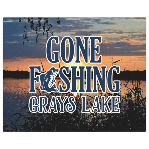 Gone Fishing Indoor / Outdoor Rug - 8'x10' - Front Flat