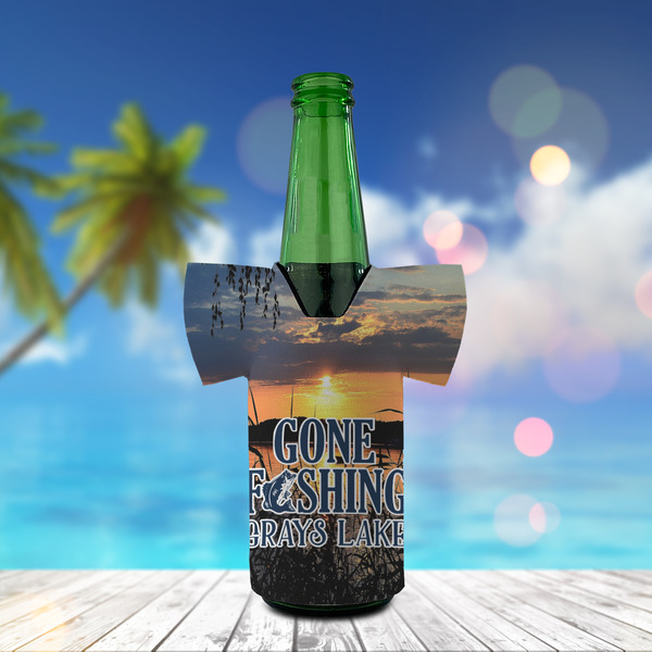 Gone Fishing Jersey Bottle Cooler - LIFESTYLE