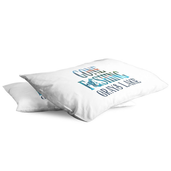 Gone Fishing King Pillow Case - TWO (partial print)