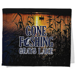Gone Fishing Kitchen Towel - Poly Cotton w/ Name or Text